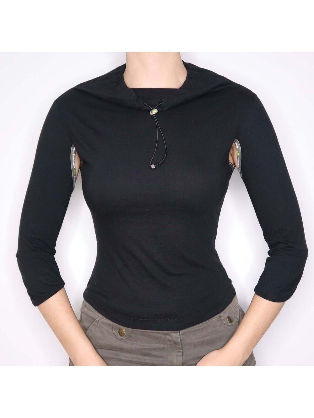 Y2K DIESEL Black Cutout Long Sleeve Top (S)